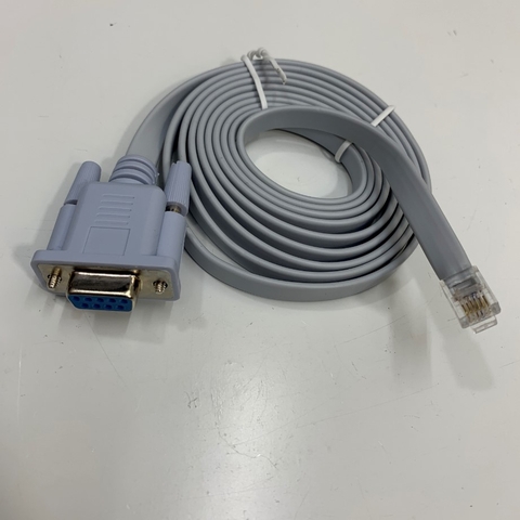 Cáp RS-232C Serial interface External Output Communication Data Transfer Flat Cable RJ12 6 Pin to DB9 Female Dài 1.8M 6ft For Máy Phân Tích Sinh Hóa Khô Tự Động Heska Arkray Spotchem EZ SP-4430