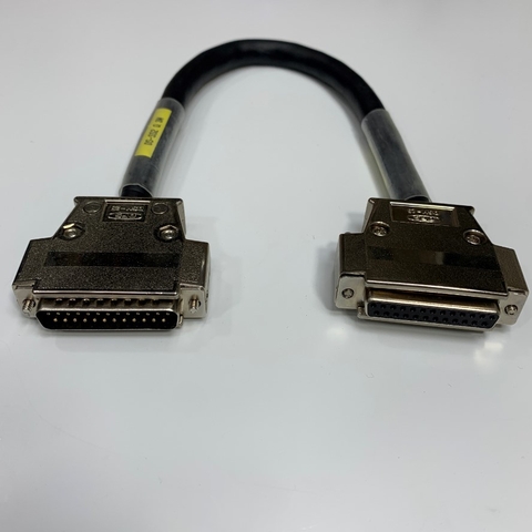 Cáp 0.3M 1ft Extension Cable 25 Pin D-Sub DB25 Male to Female 24AWG Shielded PVC Black OD Ф 10.5mm For Industrial Power I/O Cable Servo Drive and Laser 3 Axis CO2 Laser Marker Controller