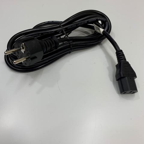 Dây Nguồn 2.5M 8.3ft Cisco PWR-CORD-EU AC Power Cord Schuko CEE7/7 Plug to C13 10A 250V 18AWG 3x1.0mm² Cable For Cisco Switch Networking Desktop Computer