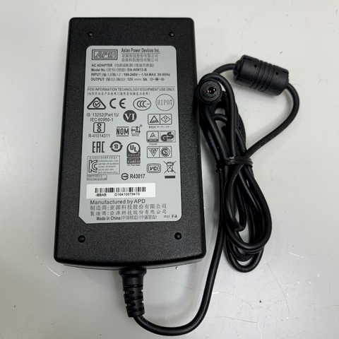 Adapter 12V 5A 60W APD DA-60N12-B Connector Size 5.0mm x 2.1mm