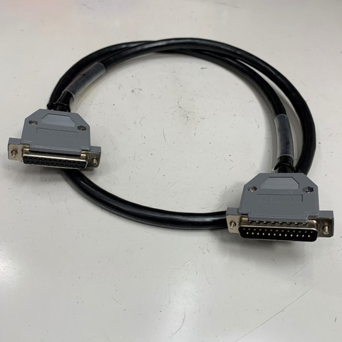 Cáp 1M 3.3ft DS22-SS2-M Shielded Cable DB25 Male to DB25 Female Black E52853 13P x 25AWG(0.2SQ) OD Ф 10mm For Power I/O Servo Drive and Laser 3 Axis CO2 Laser Marker Controller