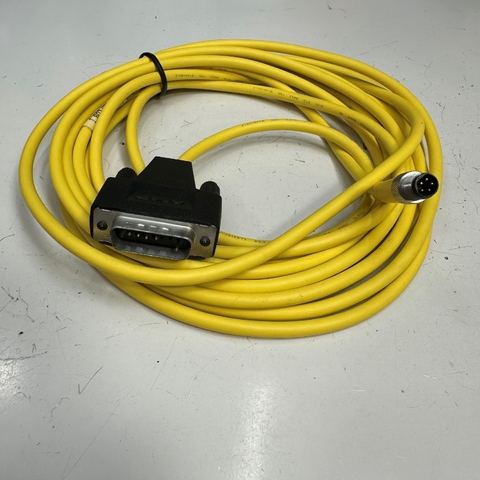 Cáp 5M 17ft Cognex CCB-M8DSIO-05 Cable Connector M8 5 Pin B-Code Male to DB15 Male For Cognex Camera Machine Vision I/O Module Cable