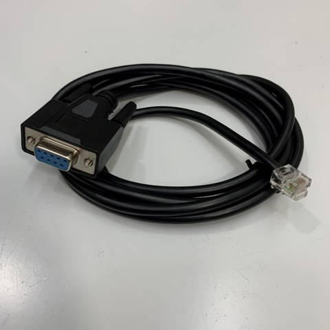 Cáp 1.8M 6ft Cable RJ12 6 Pin 6P6C to DB9 Female Communication Data Lasair III Portable Particle Counter witch Computer PN PMSCD1995 Máy đếm hạt tiểu phân trong không khí