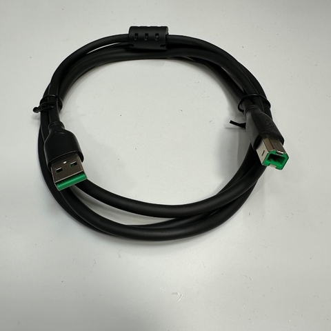 Cáp 1.5M 5ft USB 2.0 Type A Male to B Male Shielded USB Data Transfer 480Mbps Cable 28AWG/1PR+30AWG/2C VW-1 80C 30V For PLC Servo Encoder Scanner Printer