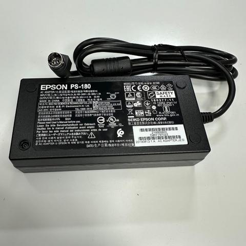 Adapter 24V 2.1A 50.4W EPSON PS-180 Connector Tip Size 3 Pin Mini Din 10mm Plug For Epson Printer C8255343 TM-T88V M244A TM-U950