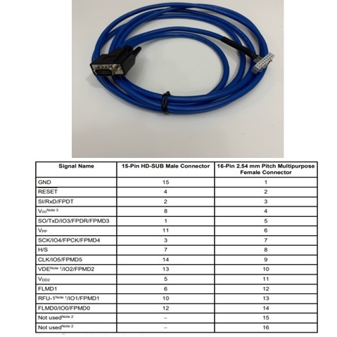 Cáp Kết Nối 3M Cable VGA 15 Pin HD-SUB Male to IDC 16 Pin 2.54mm Pitch 070431FB015S200ZU For RENESAS Programmer PG-FP5 Với FL-SW/FP6