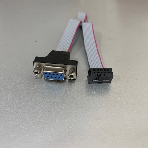 Cáp Chuyển Mạch Mainboard IDC Female 10 Pin Flat Ribbon to Serial RS232 DB9 Female Length 28Cm