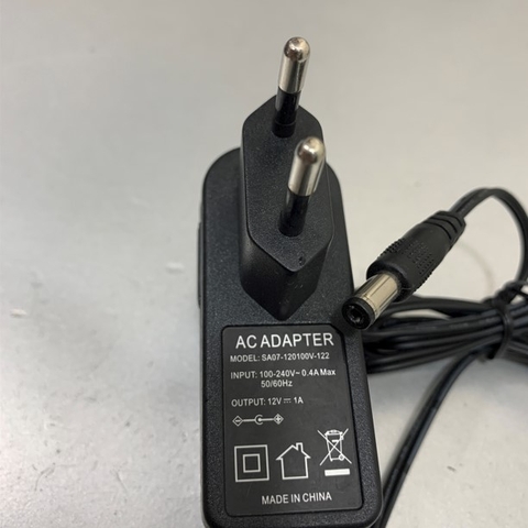 Adapter 12V 1A SA07-120100V-122 Connector Size 5.5mm x 2.1mm
