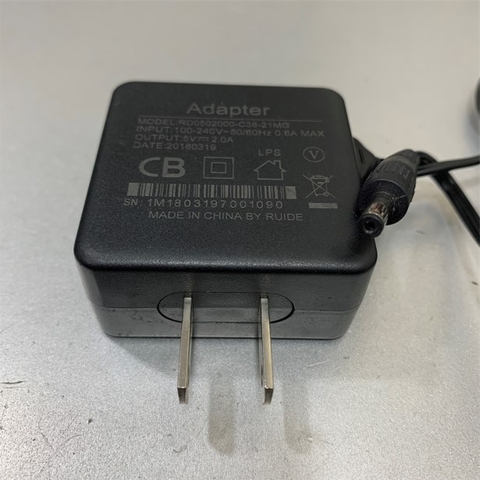 Adapter 5V 2A RUIDE RD050200-C38-21MG Connector Size 3.5mm x 1.35mm For Bộ Chia Tín Hiệu HDMI 1-4 Splitter Ugreen 40202 40277