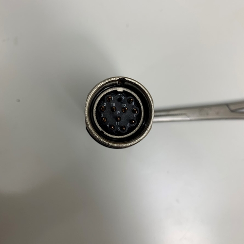 Đầu Jack Original Heidenhain Connector M23 12 Pin Male (11 Pin Signal Line) Straight Crimp Insert Without Contacts For M23 Signal Connector Siemens Servo Encoder Cable 12 Pin Industrial