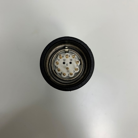 Đầu Jack Original Heidenhain Connector M23 12 Pin Male (10 Pin Signal Line) Straight Crimp Insert Without Contacts For M23 Signal Connector Siemens Servo Encoder Cable 12 Pin Industrial