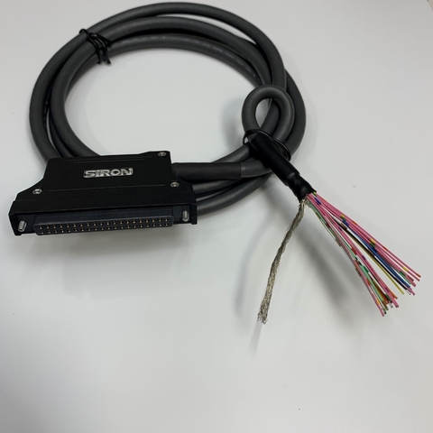 Cáp 1.9M 6.3ft SIRON Conncetor A6CON1 to 40 Core Bare Wire Open End Shielded For I/O Cable Instrument PLC Ormon Mitsubishi