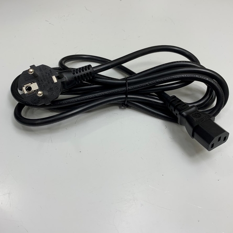 Dây Nguồn Cisco CAB-AC-Power Cord Dài 2.5M 8.2ft Degree Europe Schuko CEE7/7 Plug to C13 10A 250V 18AWG 3x1.0mm² Cable Black OD 7.4mm H05VV-F Well Shin China