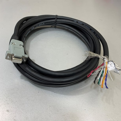 Dây Cáp Hàn Và Đấu Mạch Điều Khiển VGA DB15 Female to 12 Core OD 8.0mm GMT Accessory Black Length 1M For Servo Drive Cable