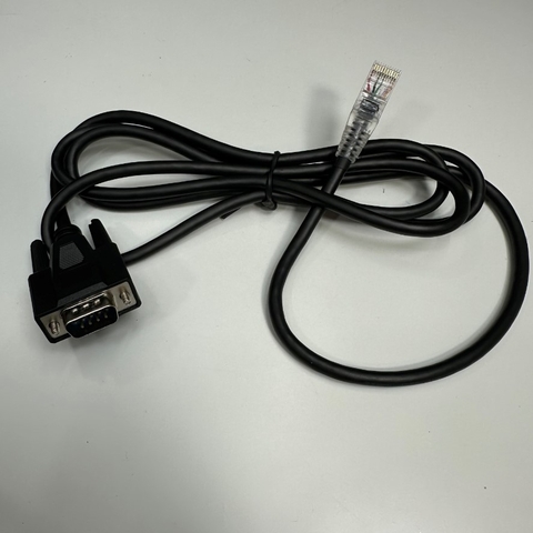 Cáp 1.8M 6ft RS232 Industrial Barcode Scanner Cable RJ50 10 Pin 10P10C to DB9 Male For PLC Industrial Automation, Medical instruments Lấy Nguồn 5V/12V/24V Triên Port DB9 Của thiết Bị