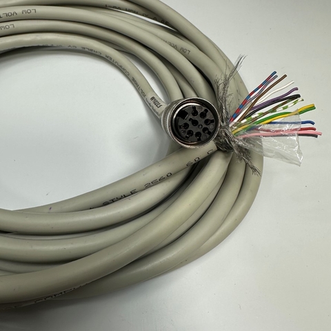 Cáp 5.7M 19ft Connector M16 AISG 8 Pin DIN Female to 8 Core Bare Wire Open For Encoder System Cable
