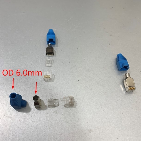 Đầu Bấm Mạng CAT6 3 Mảnh MODULAR PLUG RJ45 UTP Cable OD 6.0mm