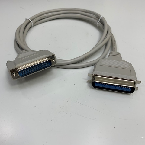 Cáp Máy In Tem Nhãn Mã Vạch 105850-001 Zebra Parallel Cable Dài 1.9M 6.3ft DB25 Cable Male to Centronics 36 Male Parallel Printer Cable IEEE1284 LPT Printer