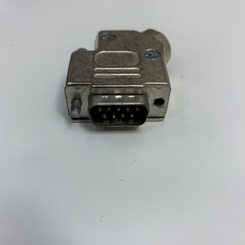 Đầu Jack D-Sub DB9 Pin 2-Row Male Cover Shell/Hood Housing Metal Fe Plated For D-Sub Connector Plug 9 Way Panel Mount Serial Port 45 Degree