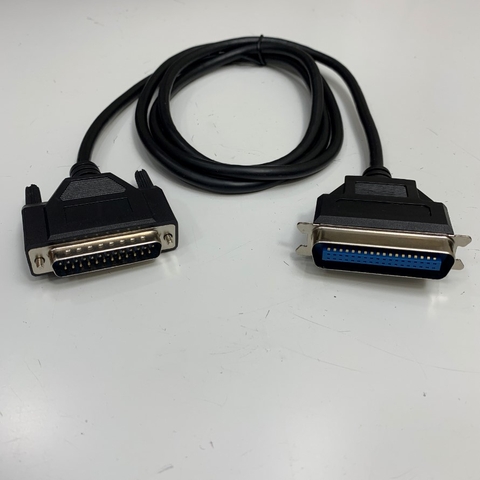 Cáp Máy In Tem Nhãn Mã Vạch Zebra Sato Honeywell Godex Parallel Interface Cable Dài 1.5M 5ft DB25 Cable Male to Centronics 36 Male Parallel Printer Cable IEEE1284 LPT Printer