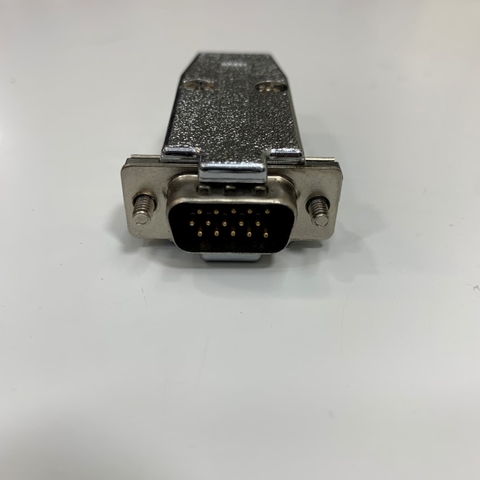 Đầu Jack Hàn VGA 15 Pin D-SUB DB15 Male Metal Connector Gold Plated Shell Kit 3 Rows 15 Pin For Servo Drive Encoder Adapter