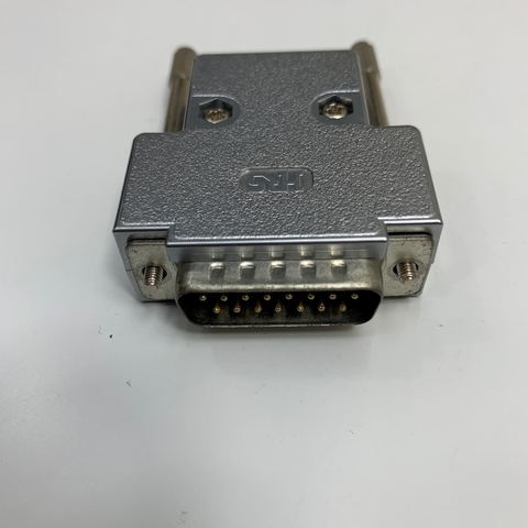 Đầu Jack Hirose HRS D-Sub DB15 Pin Male 2-Row Cover Shell/Hood Housing Metal Plated For D-Sub Connector Plug 15 Way Panel Mount Serial Port
