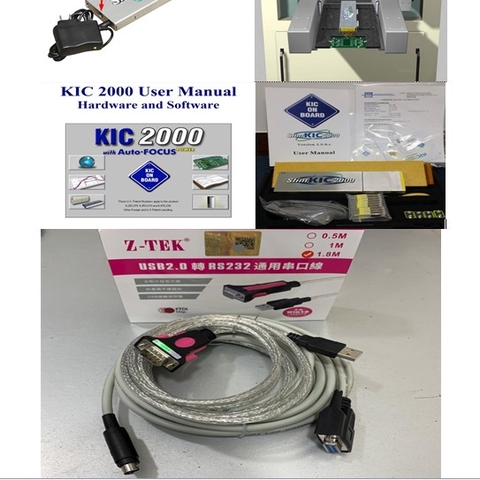 Bộ Combo KIC Data Communication Cable CB-RS232-06P 3M & USB to Serial RS232 Z-TEK ZE533A For Cập Nhập Dữ Liệu SlimKIC 2000 KIC Thermal