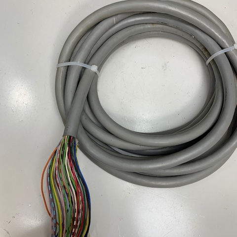 Cáp 5.5M 18ft TEIKOKU 40 Core x 0.3mm² VCTF 2001 22AWG 105°C 300V OD 13.5mm Gray For Control Robotics, CNC Machines, Industrial Communication