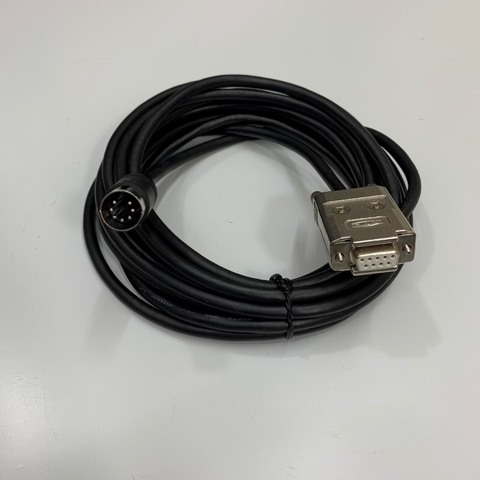 Cáp Cân Điện Tử Balance A&D AX-KO1786-500 Dài 5M Cable RS232C DIN 8 Pin Male to DB9 Female Có Chống Nhiễu Shielded For A&D Industrial Counting Scale and Computer