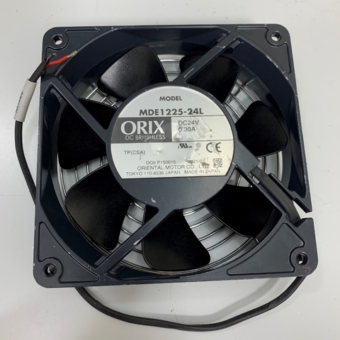 Quạt Làm Mát Thoát Khí Cooling Fan ORIX MDE1225-24L DC 24V 0.30A 2 Pin 120x120x25mm Oriental Motor in Japan Hàng Theo Thiết Bị Đã Qua Sử Dụng