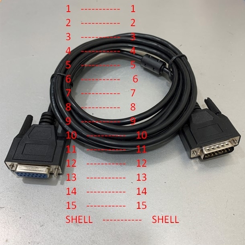 Cáp Kết Nối RS232C 15Pin 2x Row DB15 Male to Female 3M Straight Through Cable For Card CNC NcStudio PCIMC-3D