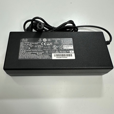 Adapter 54V 1.67A 90.18W Cisco MA-PWR-90WAC IEC C14 Plug DC Power Connector Tip Size 5.5mm x 2.5mm