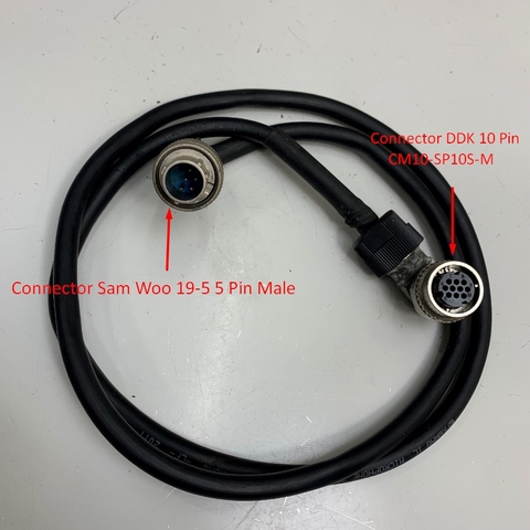 Cáp 1M 3.3ft Connector Sam Woo 19-5 5 Pin Male to DDK CM10-SP10S-M 10 Pin Female 90 Degree For Servo Servo Motor Encoder Original Cable