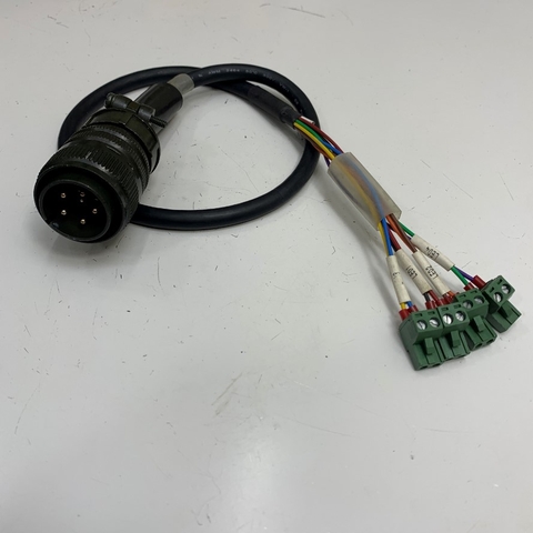Cáp 0.7M 2.3ft YEONHAB 20-17 6 Pin Male Connector to 4 Port MC100-500 DECA 2 Pin 5mm Pitch 16Amp Terminal Block For Servo Motor Power Original Cable