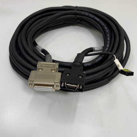 Cáp Original LMS-ENC6.4M-L E 6-6 Dài 6.4M 21ft Connector Plug MDR 14 Pin Male to D-Sub DB15 15 Pin Female Cable E173743 22AWG×4P 80°C 300V VW-1 in Korea