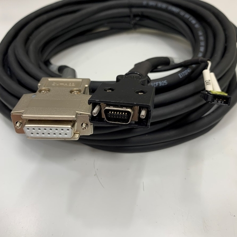 Cáp Original LMS-ENC4.3M-L E 8-4 Dài 4.3M 14ft Connector Plug MDR 14 Pin Male to D-Sub DB15 15 Pin Female Cable E173743 22AWG×4P 80°C 300V VW-1 in Korea