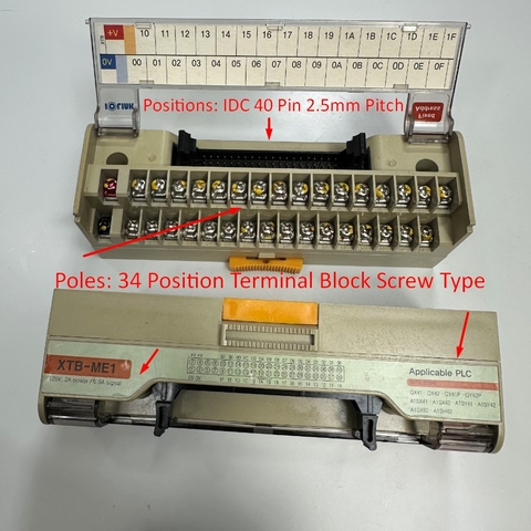 Cầu Đấu Original IOLINK XTB-ME1 125V 2A IDC 40 Pin Interface Terminal Block 34 Position Terminal Block Screw Type in Korea