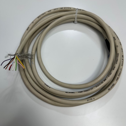 Cáp 3M 10ft Shielded Cable HELUKABEL 10 Core x 0.25mm² 24AWG 80°C 350V Multi Pair OD 8.5mm Grey Cable PAAR-TRONIC-CY 5x2x0.25QMM 21037 For Signals Servo Motor Encoder, Industrial I/O Communication