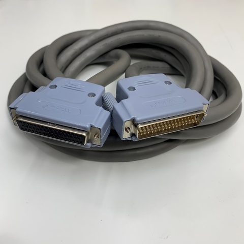 Cáp 5M 17ft CS-DSDMDB50MF-015 DB50 Male to Female 50 Pin D-Sub 3 Rows Data Shielded Cable Grey OD 13mm For I/O Signal Encoder Servo Drive/CNC Machining Cable/Siemens Simatic