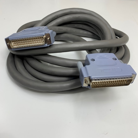 Cáp 5M 17ft CS-DSDMDB50MM-015 DB50 Male to Male 50 Pin D-Sub 3 Rows Data Shielded Cable Grey OD 13mm For I/O Signal Encoder Servo Drive/CNC Machining Cable/Siemens Simatic