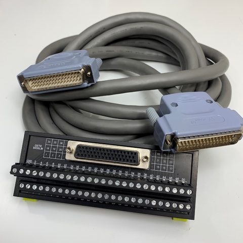 Cáp 3M 10ft Cable D-Sub DB50 Male to Male 50 Pin D-Sub 3 Rows + Terminal Block Interface Module QSTES050LM DB50 Pin D-Sub Female