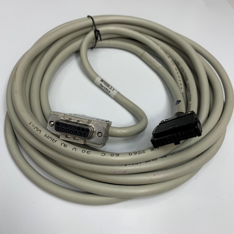 Cáp 6.5M 22ft Cable Connector IDC 20 Pin Female to DB15 Female D-Sub 15 Pin Molex FPHGR2 90 Degree Metal Grey Shielded Cable STYLE 2560 14C x 0.2mm² 24AWG OD 7.8mm