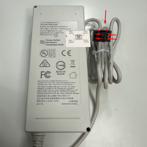 Adapter 54V 2.4A 130W I.T.E OEM Thay Thế HP 5066-2164 PA-1900-2P-LF 54V 1.67A 90W Connector Tip Size Molex 4 Pin Pitch 3.0mm For Switch HPE Aruba PoE+ DoE J9774A J9780A J9982A