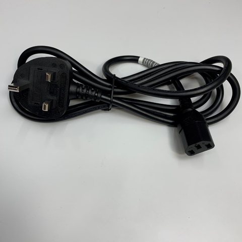 Dây Nguồn 1.8M 6ft Longwell Fused 10A Plug L97629-208 HPI AC Power Cord BS1363A to C13 10A 250V 18AWG 3x0.75mm² UL Cable OD 7.0mm For Cisco Switch and Industrial PC Desktop Computer