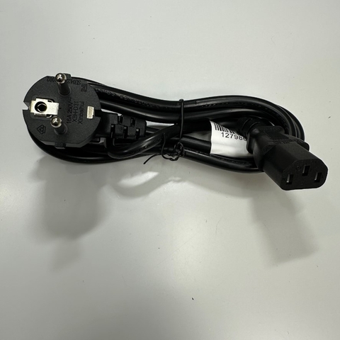 Dây Nguồn 1.5M 5ft XINBAIHUI XBH-D31 XBH-C13 AC Power Cord Europe Schuko CEE7/7 Plug to C13 10A 250V 18AWG 3x0.75mm² Cable Black OD 7.0mm H05VV-F