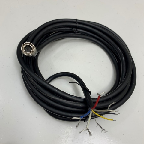 Cáp 4.6M 15ft Cable Connector Hirose 12 Pin Male HR10A-10P-12P(73) to 8 Core Open End For Industrial Camera Power/IO Cable Hirose HR10 Series Circular
