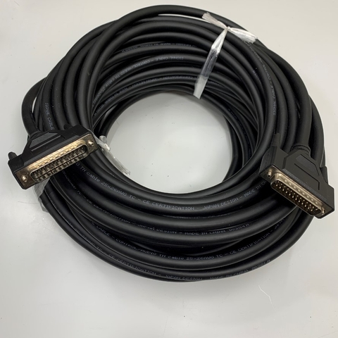 Cáp DB25 Male to DB25 Male Serial Cable All Lines Wired Straight Through Dài 10M 33ft 25 Core x 0.15mm² 26AWG Shielded Cable OD Ø 9.3mm For Serial Or Parallel Machine CNC Interface