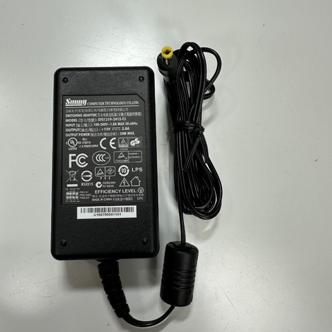 Adapter 12V 2A 24W Sunny IEC C14 Plug Connector Tip Size 4.0mm x 1.7mm For Logitech Group Video Conference Camera Hội Nghị Truyền Hình Logitech PTZ Pro Video Camera
