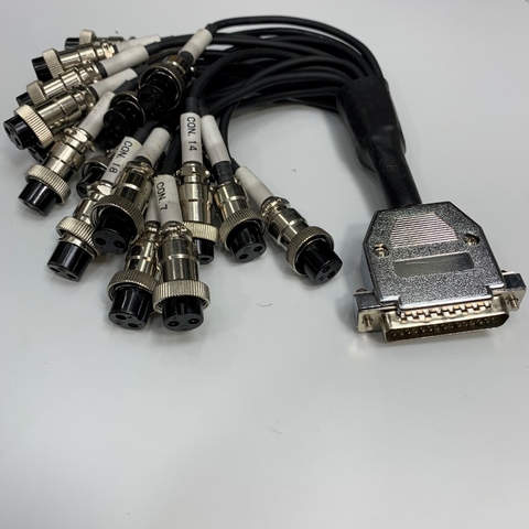 Cáp 0.3M Metal Shell Connector DB44 Male to 21 Port GX16 2 Pin Female Cable