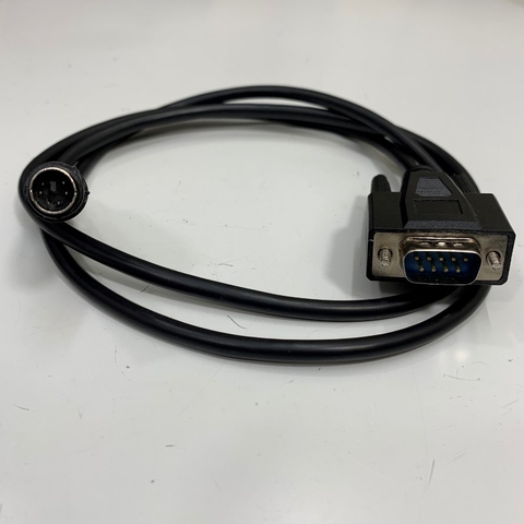 Cáp Lập Trình Dài 1M 3.3ft Mitsubishi Melsec-Q Series Q61P, Q02HCPU, QX42, QD75D2 PLC with and HMI Delta DOP Series, DOP-107DV Programming Cable RS232 Connector MD6M to DB9 Male Cable Shielded